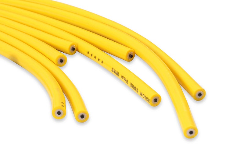 ACCEL 4040 Spark Plug Wire Set - 8mm - Yellow with Orange Straight Boots - Image 3